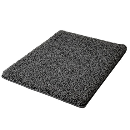Fitlog Indoor Doormat - Ultra-Slim Absorbent Chenille Microfiber Door Mat with Non-Slip Backing - Low-Profile Mud Mat for Entryway & Bathroom - Slate Grey