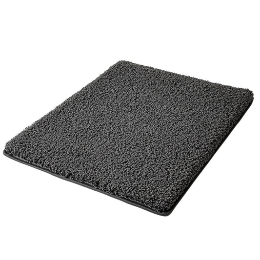 Fitlog Indoor Doormat - Ultra-Slim Absorbent Chenille Microfiber Door Mat with Non-Slip Backing - Low-Profile Mud Mat for Entryway & Bathroom - Slate Grey